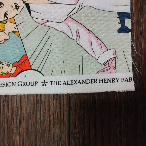 alexander henry 2009 fabric comic book about 44" W x 54" L (W5622) - Picture 3 of 8